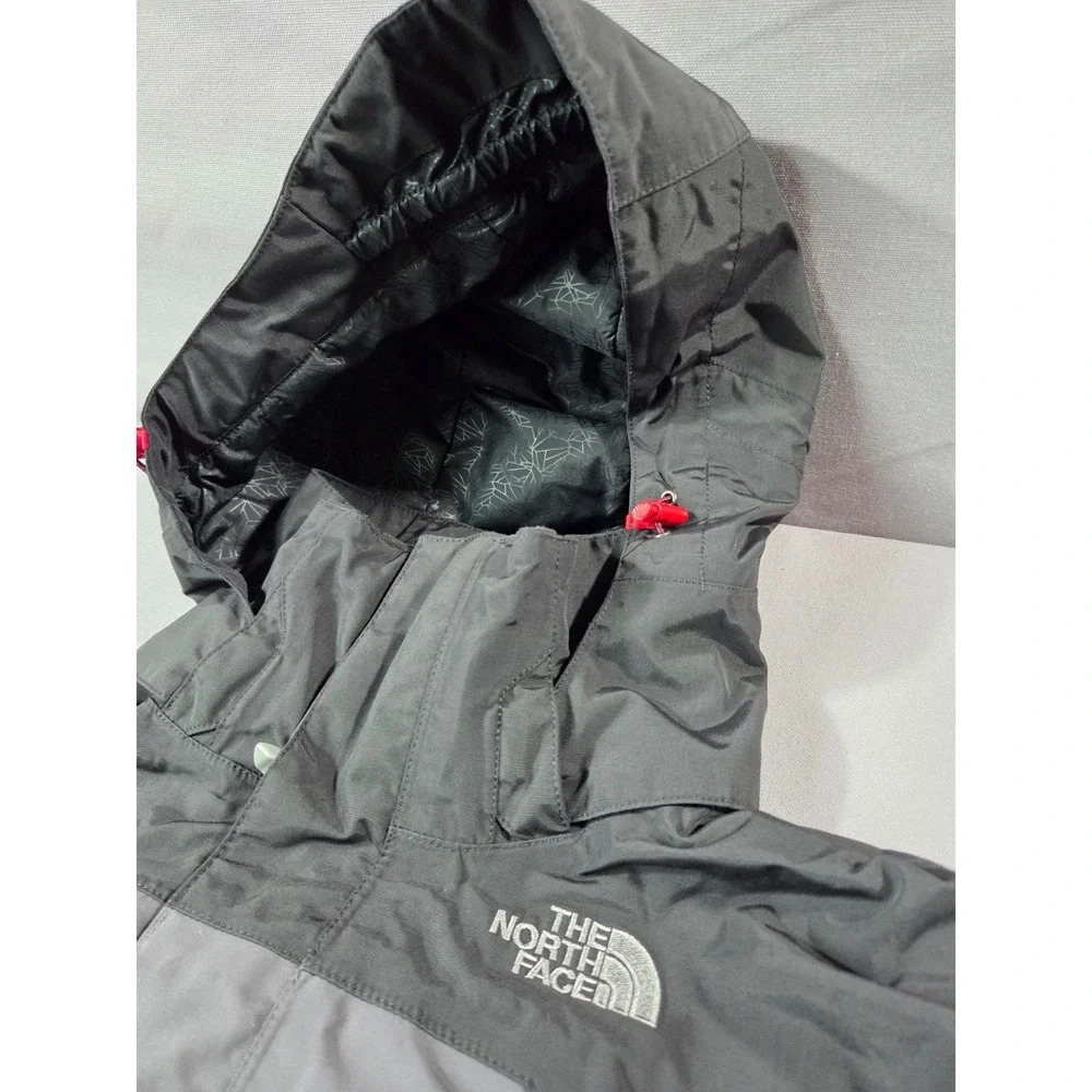 The North Face Jacket Mens Small Gray Black Hyvent Ski Snow Waterproof Hooded